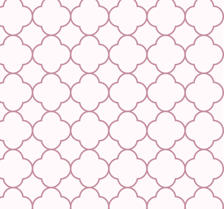 Geometric designs pink wallpaper - TenStickers