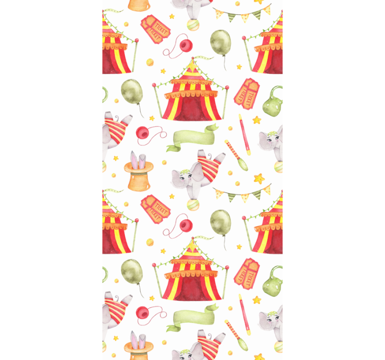 Wallpaper for children's room of circus tents - TenStickers