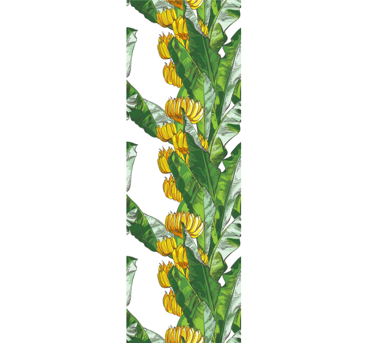 Tropical leafy motif bathroom wallpaper - TenStickers