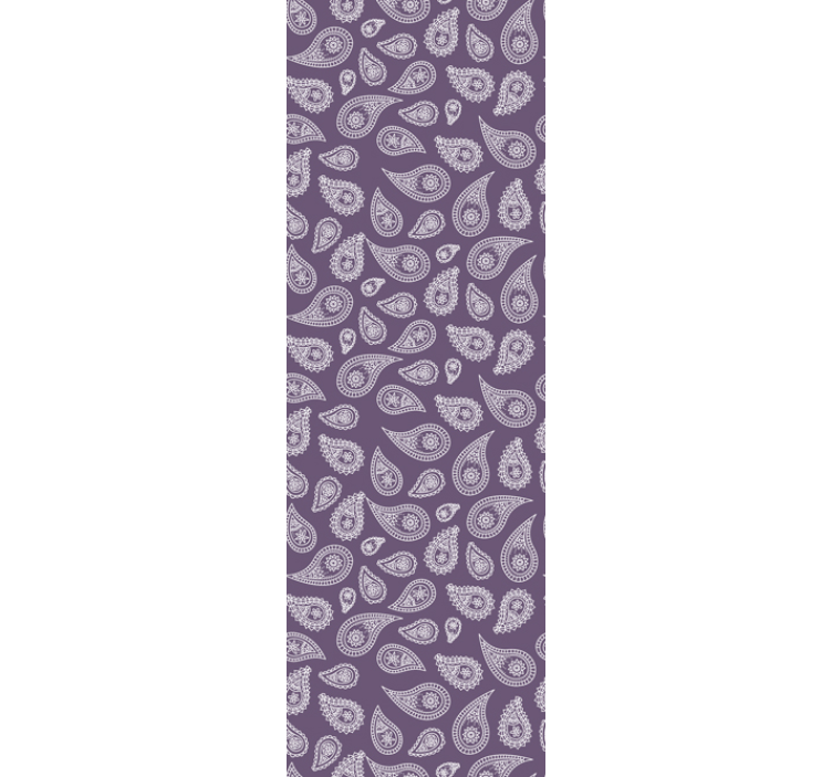Elegant Teardrop Pattern floral ornament wallpaper - TenStickers