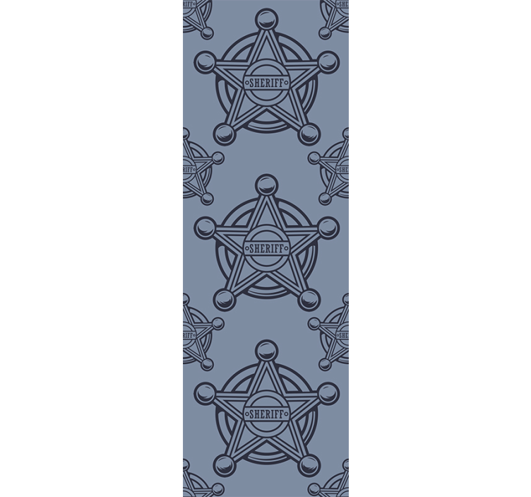 Sheriff Star Patterns customised wallpaper - TenStickers