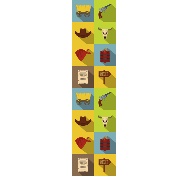 Western Theme Elements customised wallpaper - TenStickers