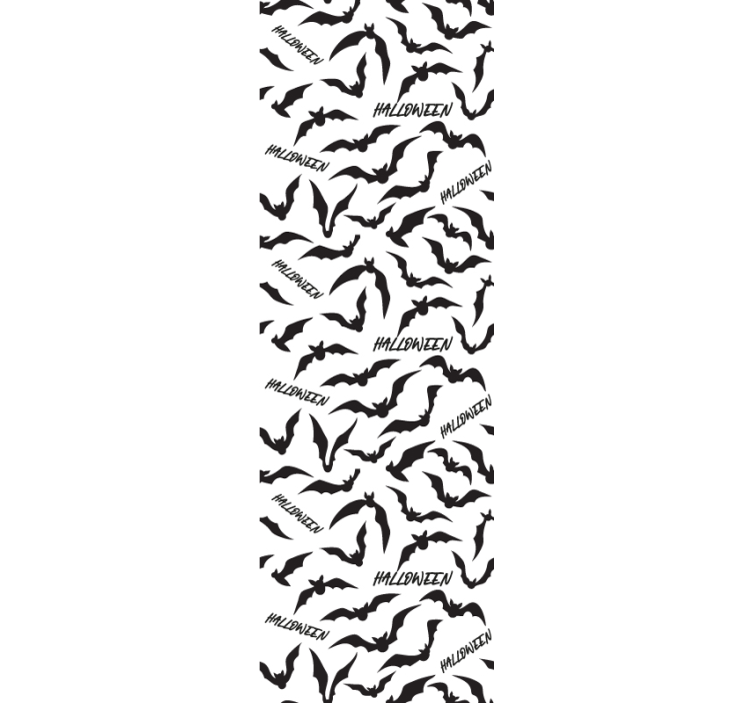 Bats and Text halloween wallpaper - TenStickers