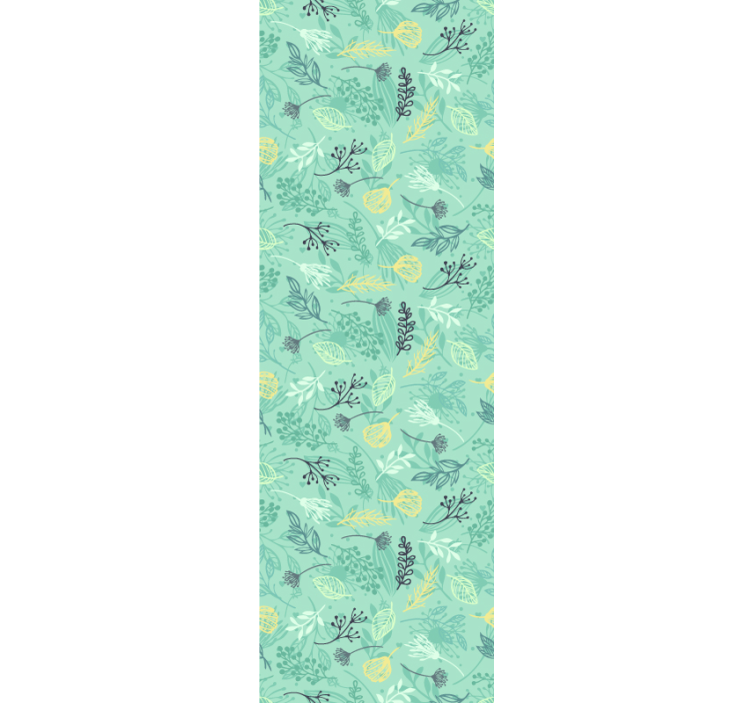 Floral Greenery Design flower wallpaper - TenStickers