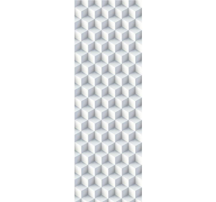 3D white cubes 3D Wallpaper - TenStickers