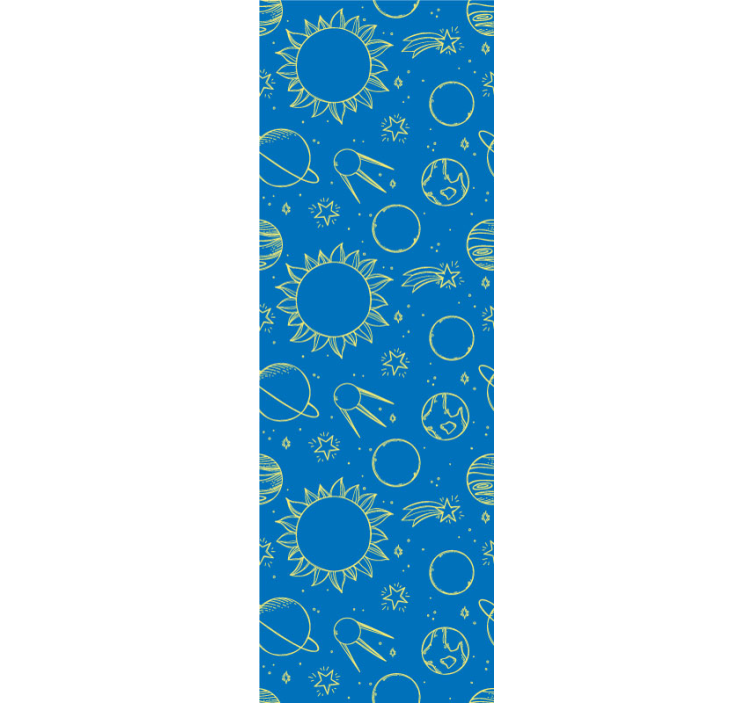 Space-Themed Background nursery wallpaper - TenStickers