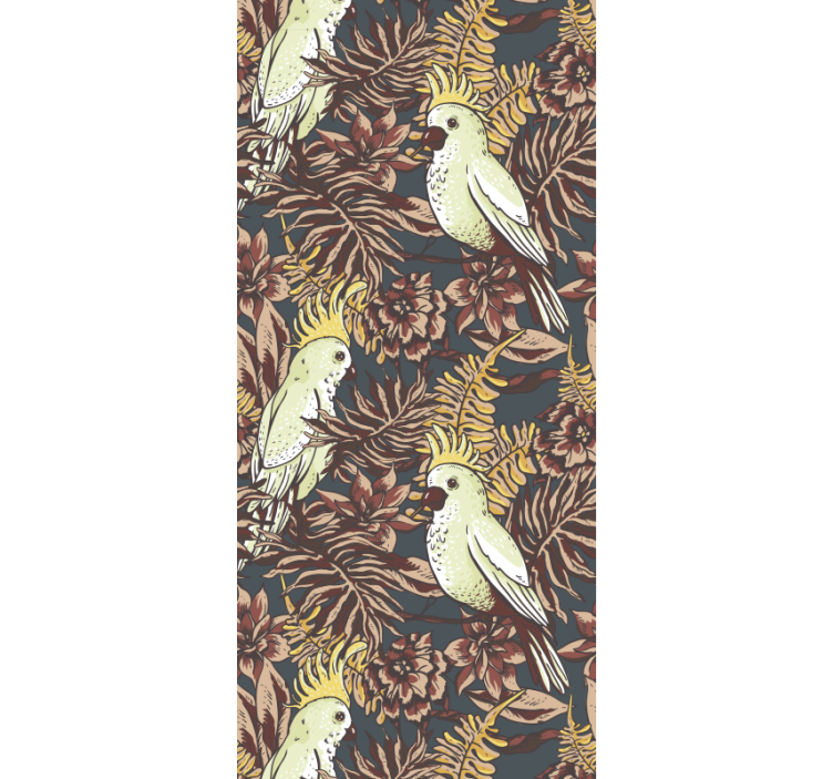 Parrot Floral Motif parrots wallpaper - TenStickers
