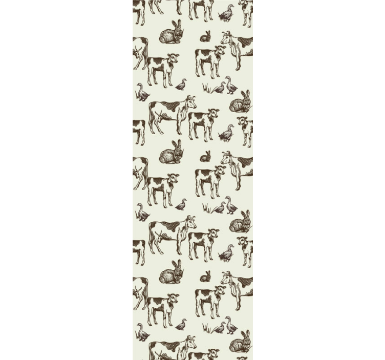 Farm Animal Sketches animal wallpaper - TenStickers