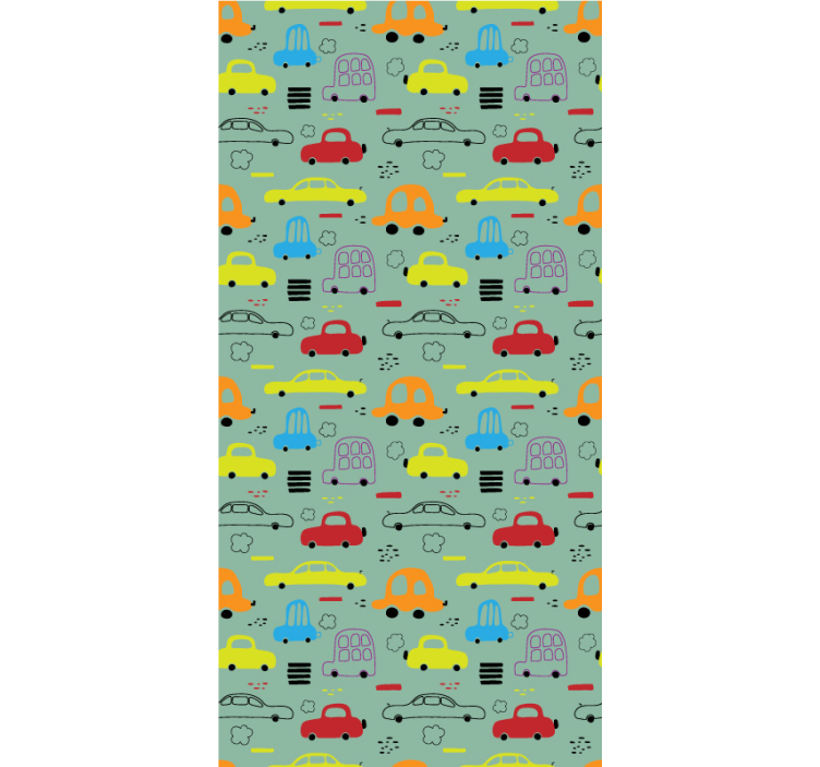 Toy Car Pattern kids wallpaper - TenStickers