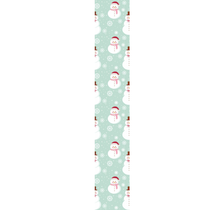 Snowman pattern Christmas Wallpaper - TenStickers