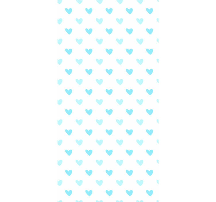Blue hearts children's wallpaper - TenStickers