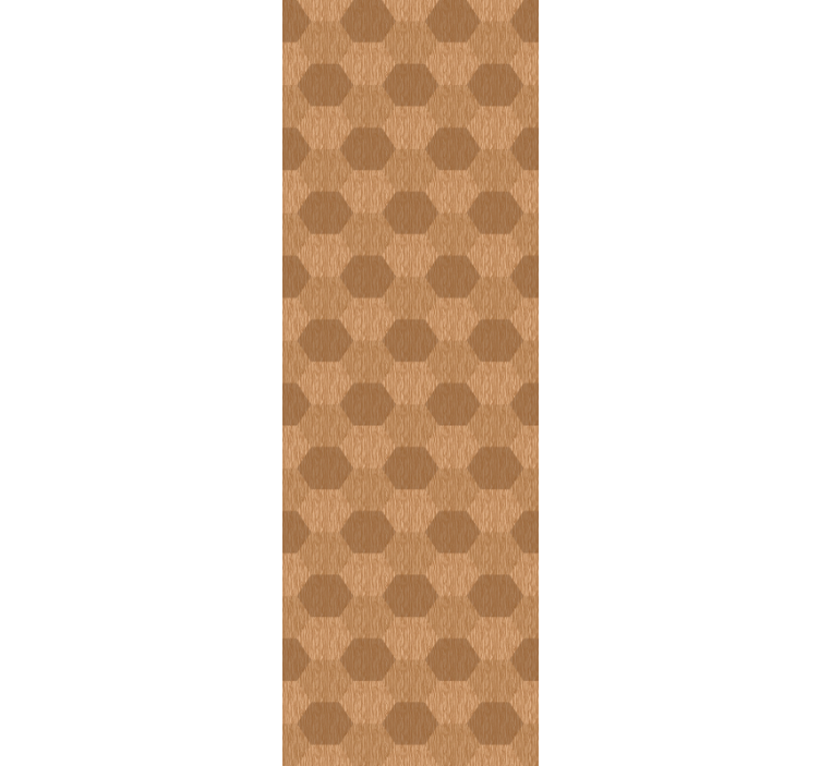 Hexagon wooden texture effect  wallpaper - TenStickers