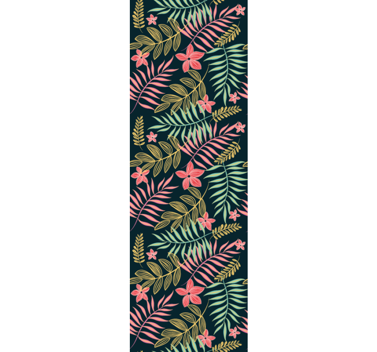 Botanical Patterns leaf wallpaper - TenStickers