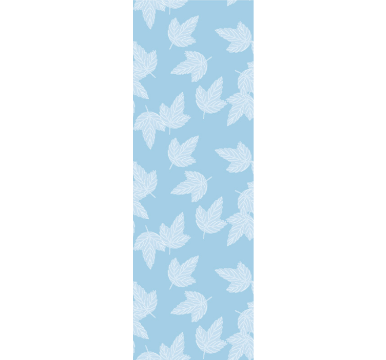 Leaf wallpaper soft blue design - TenStickers