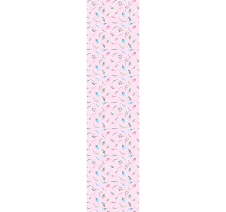 Pink Flower and Feather Wallpaper - TenStickers