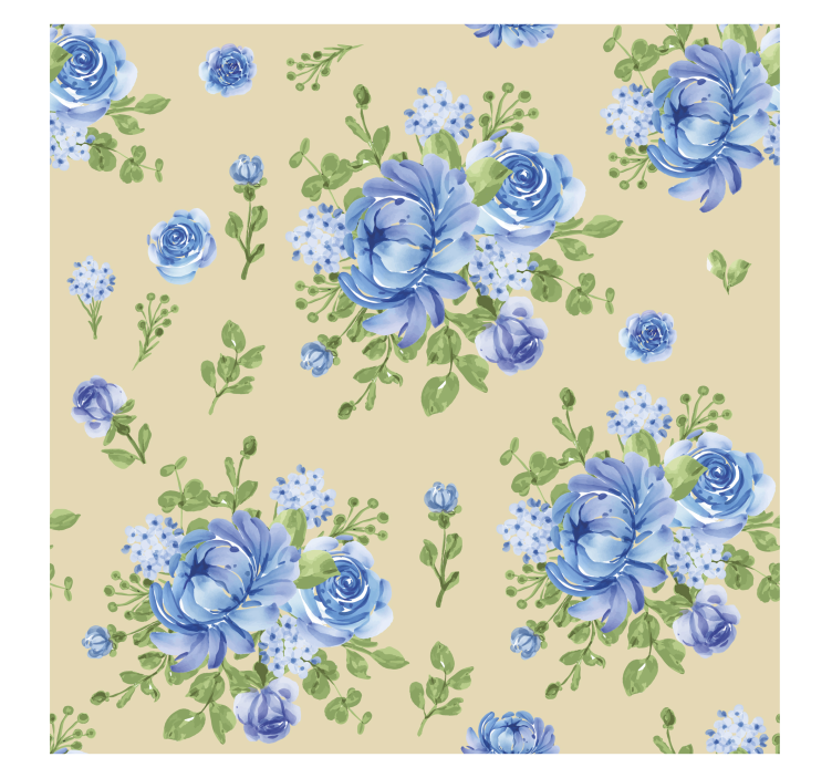 Flower Pattern Hallway Wallpaper - TenStickers
