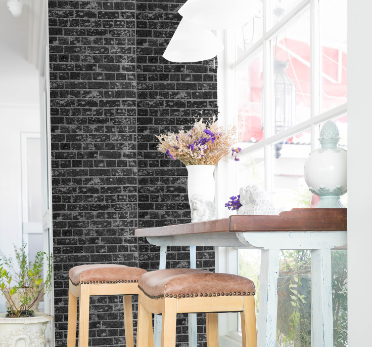 Brick Effect brick wallpaper - TenStickers