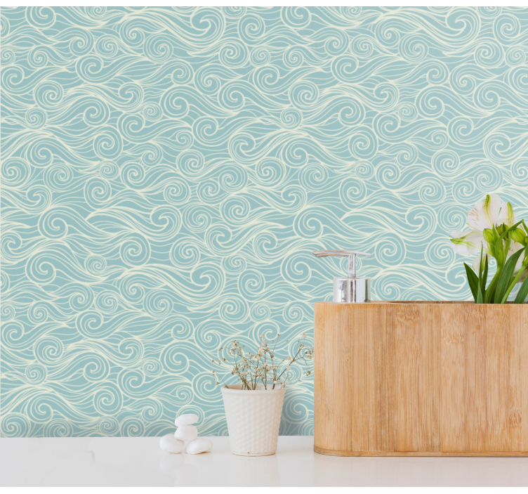 Relaxing ocean waves Bathroom Wallpaper - TenStickers