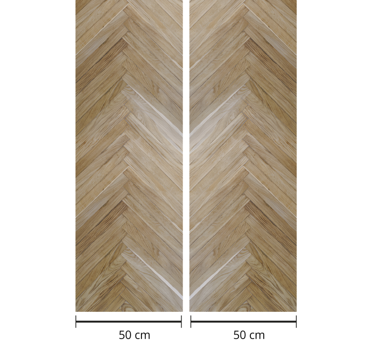 Warm brown herringbone pattern wallpaper - TenStickers