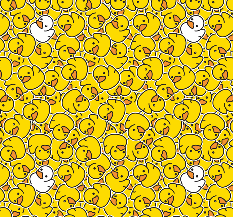 Different cute white duck modern wallpaper - TenStickers