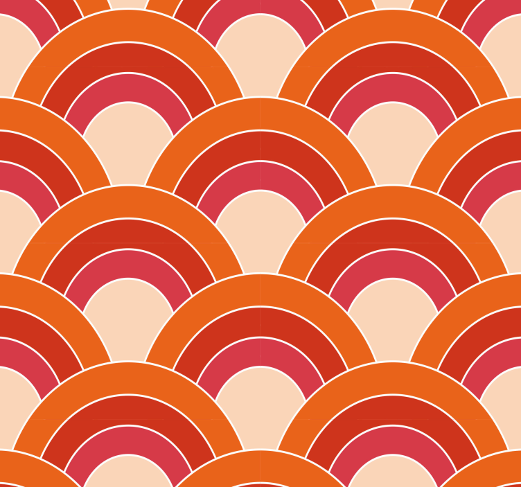 Geometric Semicircles geometric wallpaper - TenStickers