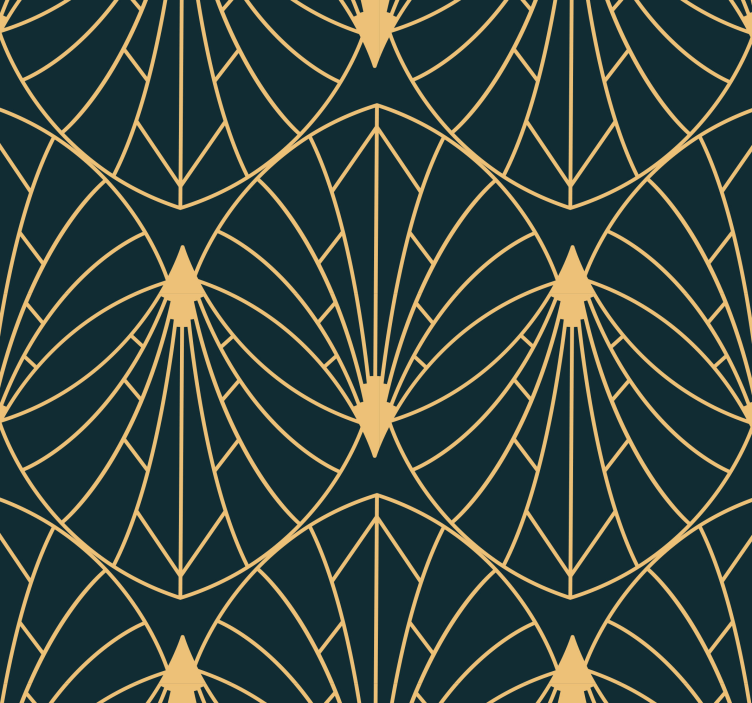 Geometric gold shapes modern wallpaper - TenStickers