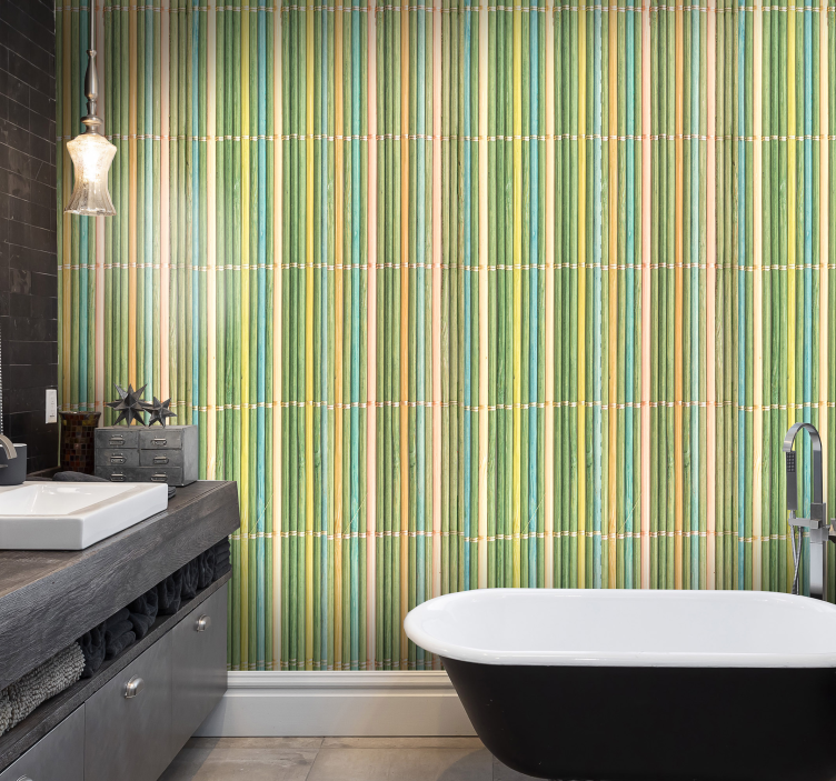 Bamboo Textured Surface wood wallpaper - TenStickers