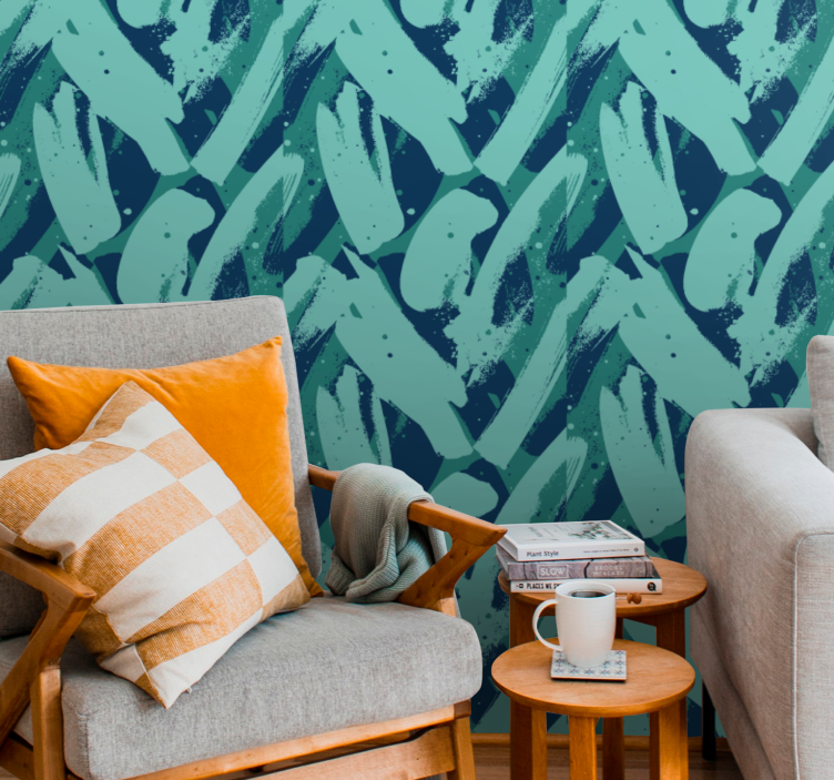 Abstract Brushstroke Pattern abstract wallpaper - TenStickers