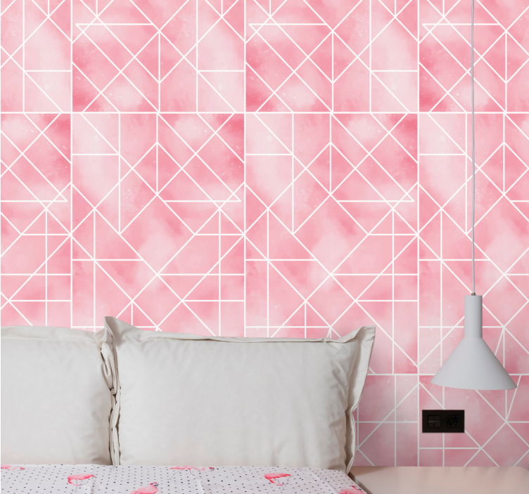 Abstract Triangle Patterns geometric wallpaper - TenStickers