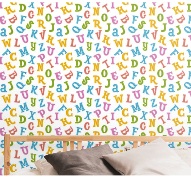 Alphabet for kids Letter Wallpaper - TenStickers