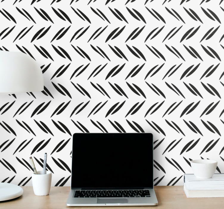 Angular Brushstrokes geometric wallpaper - TenStickers
