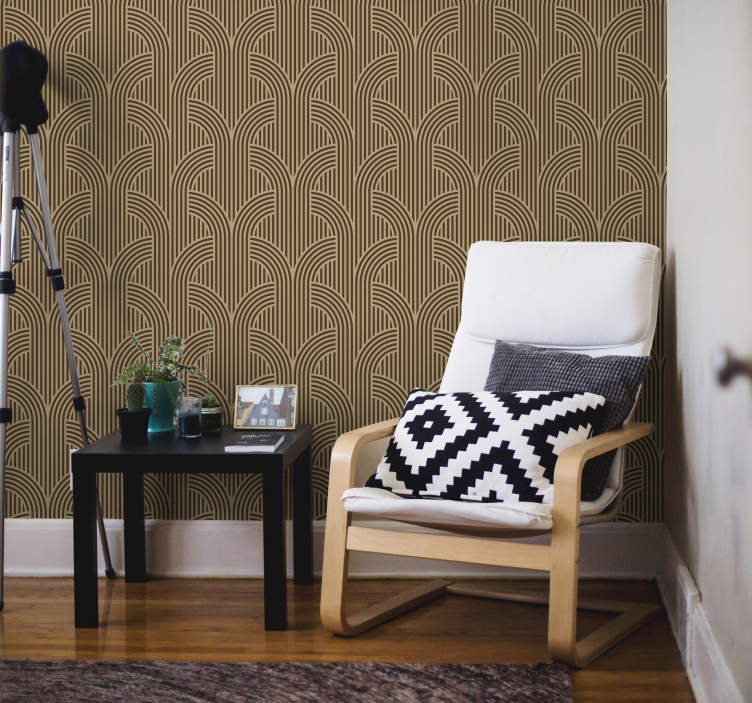 Art Deco Arch geometric wallpaper - TenStickers