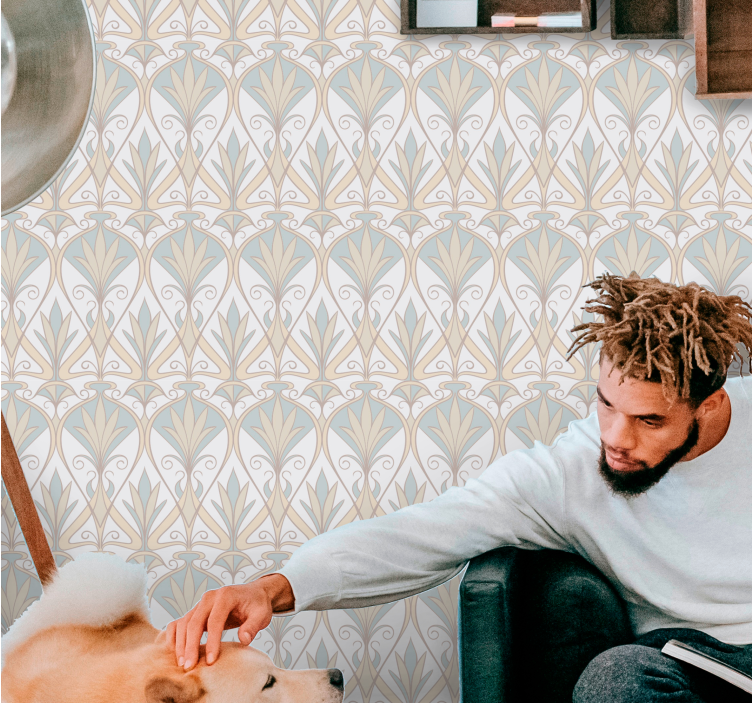 Art Deco Revival tile wallpaper - TenStickers