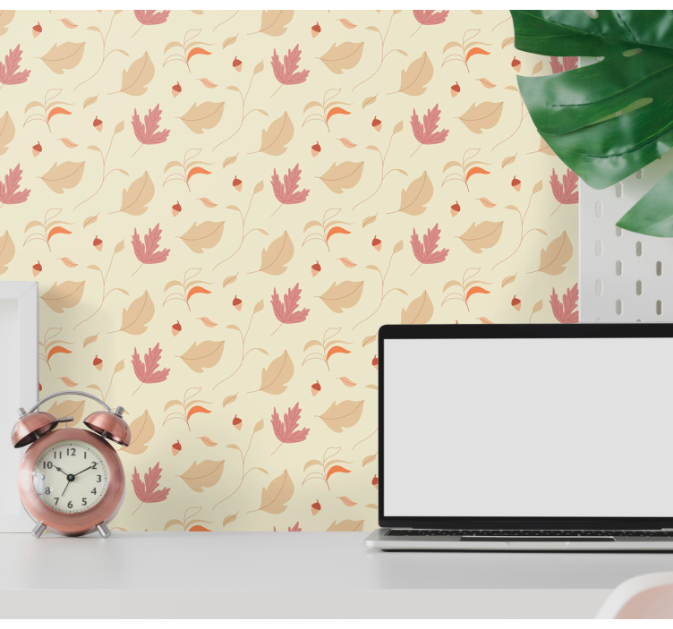 Autumn multicolor leaves wallpaper - TenStickers