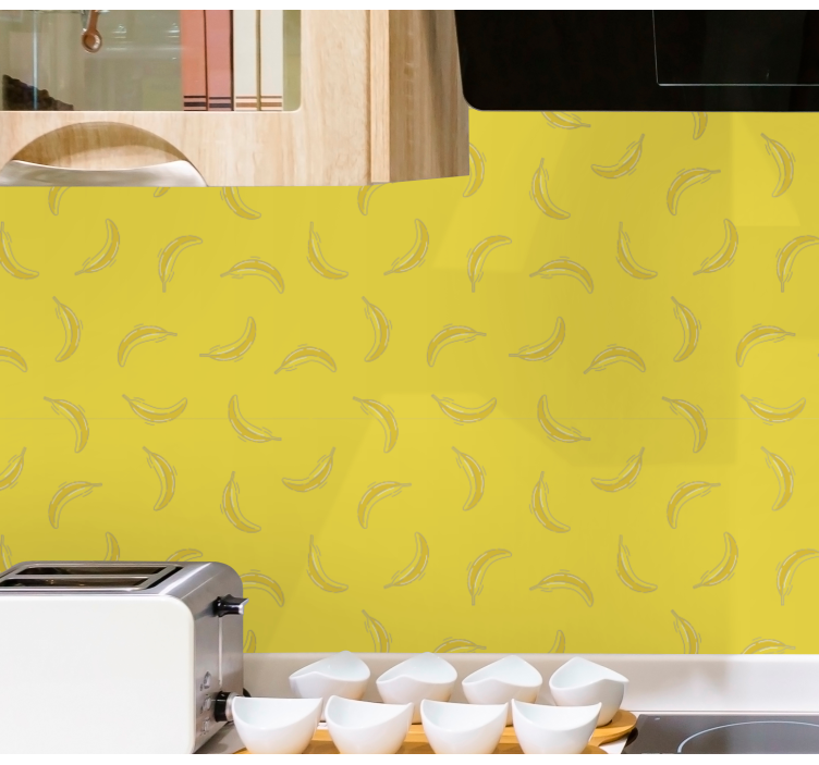 Banana Motif Design kitchen wallpaper - TenStickers