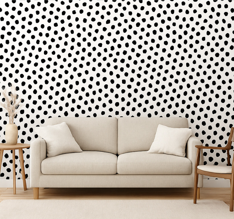 Black and white Dalmata dogs wallpaper - TenStickers