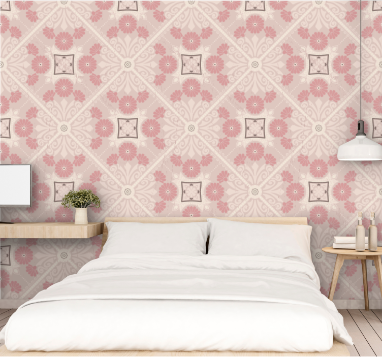 Blossom floral arrangement master bedroom wallpaper - TenStickers