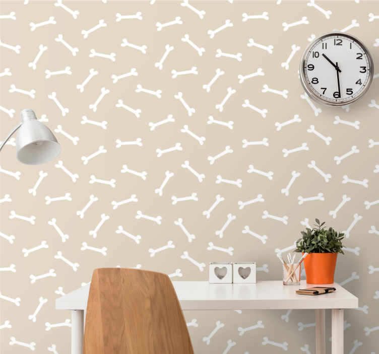 Bones Pattern dogs wallpaper - TenStickers