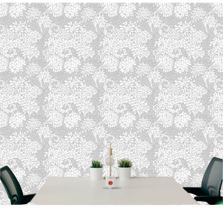 Botanical Array floral ornament wallpaper - TenStickers