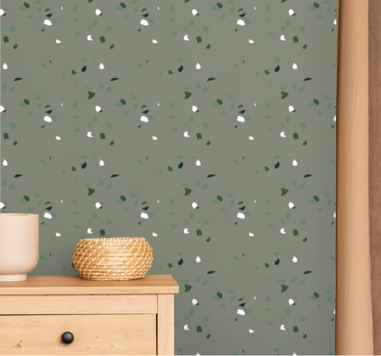 Botanical Confetti leaf wallpaper - TenStickers