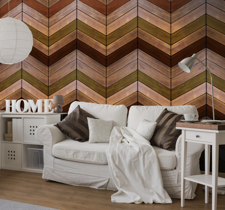 Wooden braid wood wallpaper - TenStickers