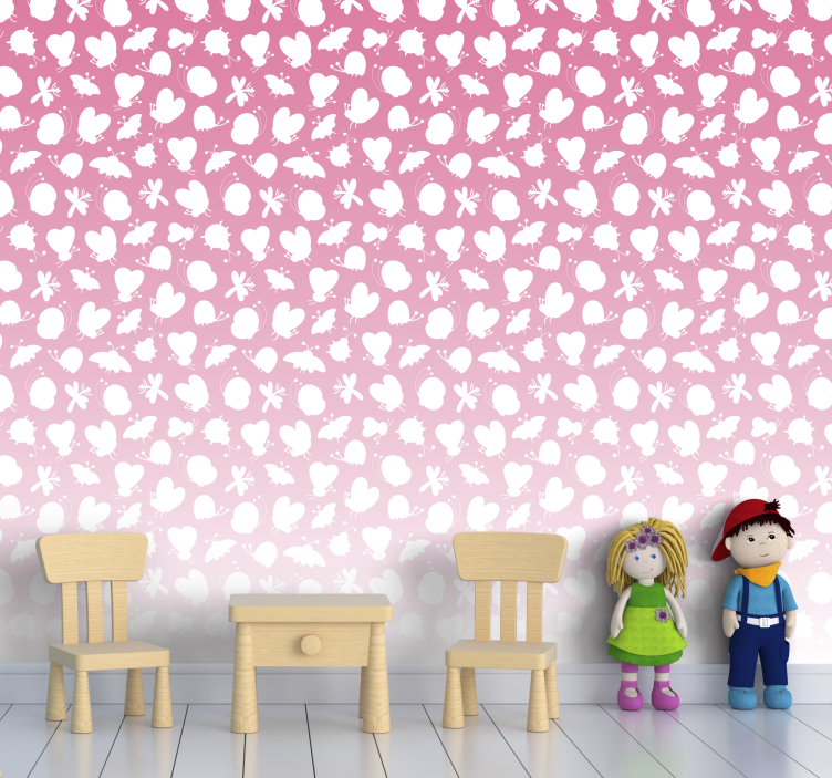 Butterfly Pattern butterfly wallpaper - TenStickers