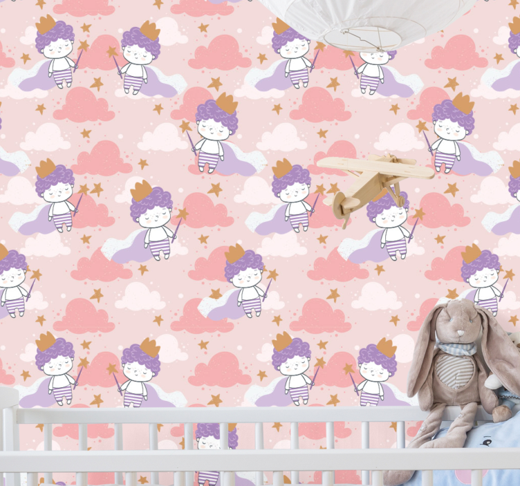 Cherubic Fantasy nursery wallpaper - TenStickers