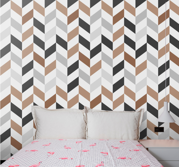 Abstract chevron motif teenager wallpaper - TenStickers