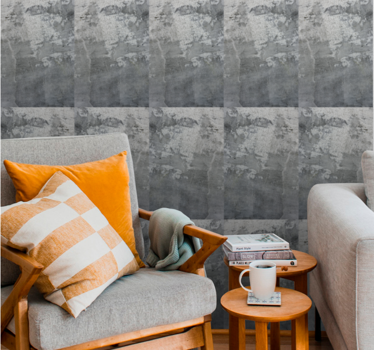 Gray textured design metal wallpaper - TenStickers