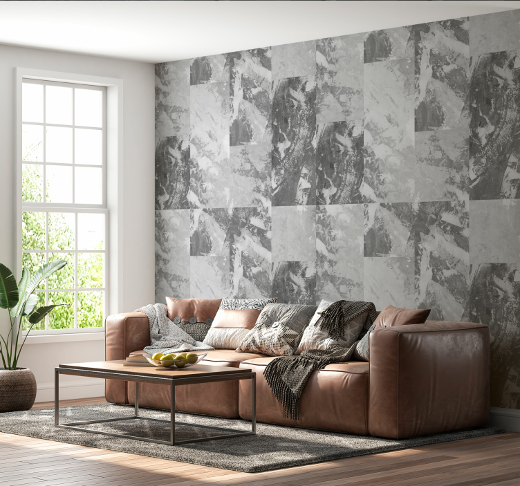 Concretum murum Textured Wallpaper - TenStickers