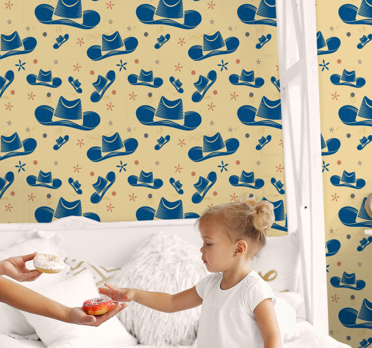 Cowboy hat Bedroom Wallpaper - TenStickers