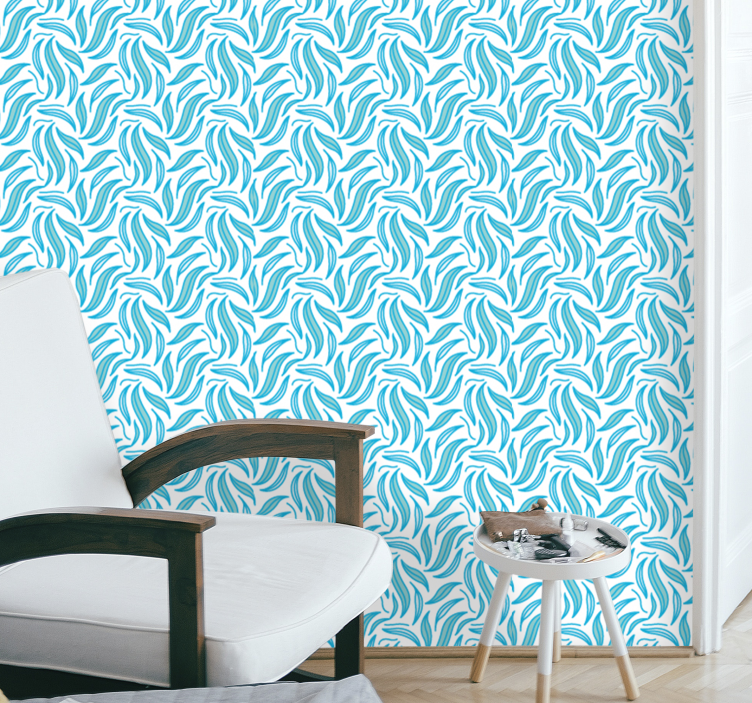 Curved Lines Pattern abstract wallpaper - TenStickers