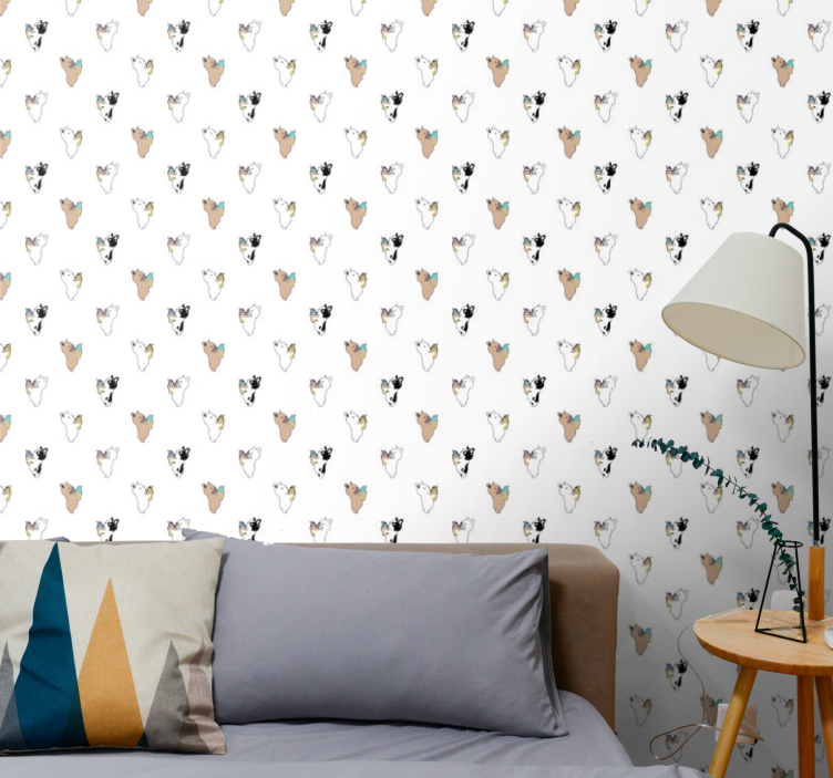cute dog with ice cream Bedroom Wallpaper - TenStickers