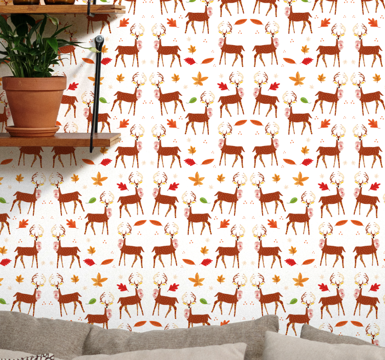 Deer Animal wallpaper - TenStickers